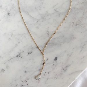 14k gold filled moonstone lariat